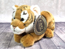 FAO Schwarz 12" Baby Tiger Cub Plush Realistic Stuffed Animal Cat with Tags