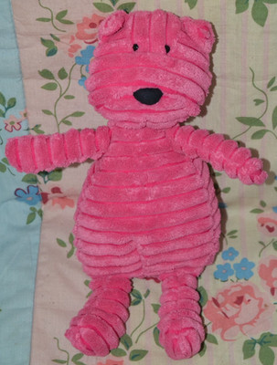 Jellycat Cordy Roy Katze rosa weich Plüsch Beanie Spielzeug ca. 8 Zoll sitzend