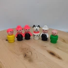 Vintage Fisher Price Little People Lot of 6 Plastic Loose Figures