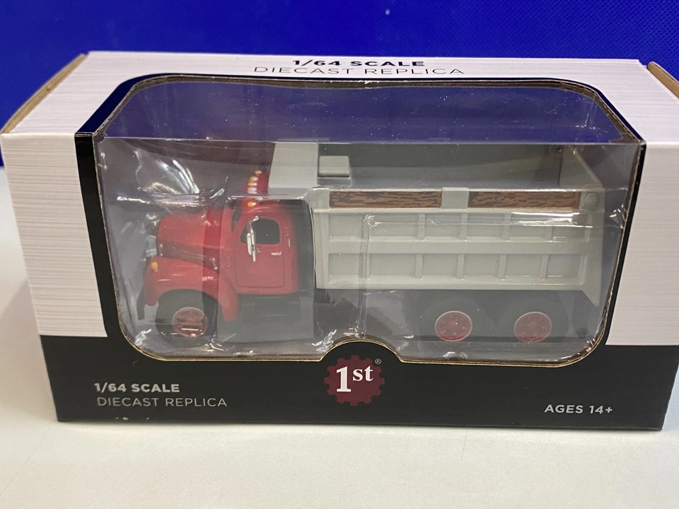 FIRST GEAR 1/64 SCALE RED/GRAY MACK B-61 TANDEM AXLE DUMP TRUCK 60-0401 - Image 2 of 4