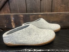 Glerups slip on Gray With Honey Rubber Bottom Wool Slipper - EU Size 41