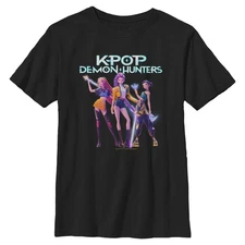 Boy's KPop Demon Hunters Girls Group Shot T-Shirt