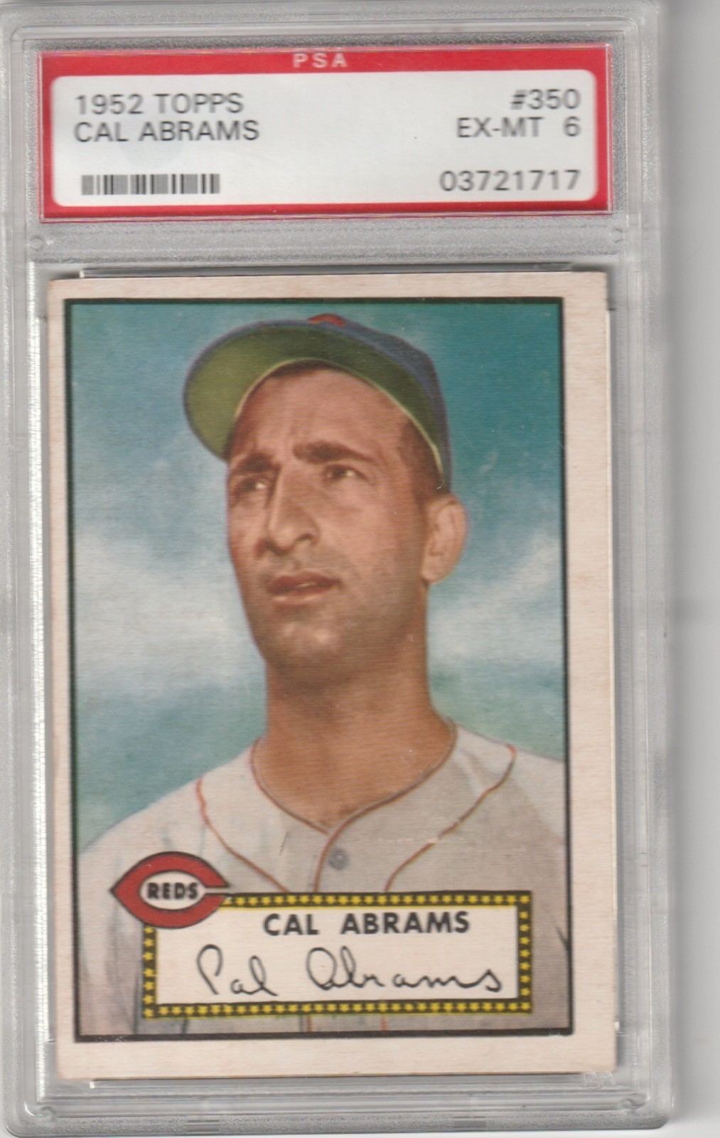 1952 Topps Cal Abrams #350, PSA EX-MT 6