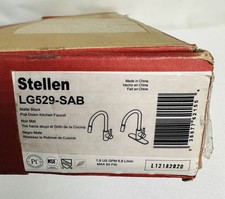 Pfister Stellen LG529-SAB Single Handle Pull-Down Kitchen Faucet - Matte Black