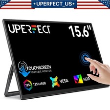 UPERFECT 15.6'' Portable Touchscreen 1500:1 Monitor w/VESA  180  Adjustable NEW