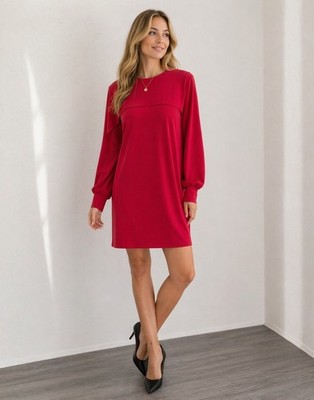 Damen Sommer Kleid Minikleid pink fuchsia von zara Basic Größe L