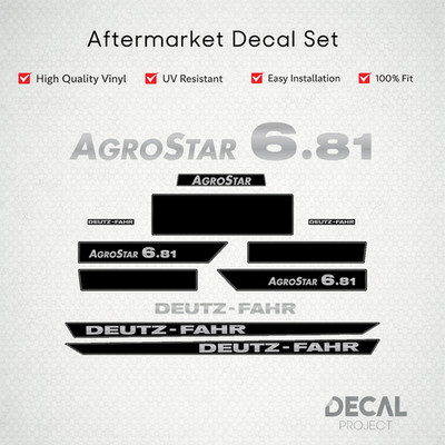 Deutz-Fahr AgroStar 6.81 Flagship Decal Set - Premium High-HP Restoration Kit