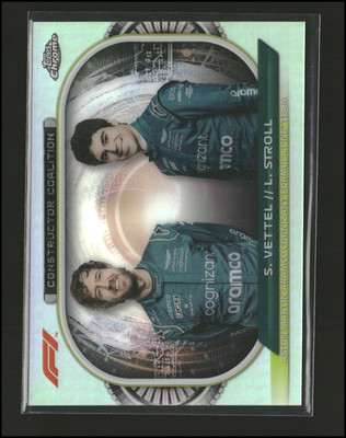 Vettel/Stroll #CC-AM Constructor Coalition - 2022 Topps Chrome F1