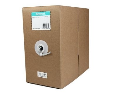 StarTech 1000 ft Bulk Roll of Gray CMR Cat5e Solid UTP Cable - Bare Wire - Bare