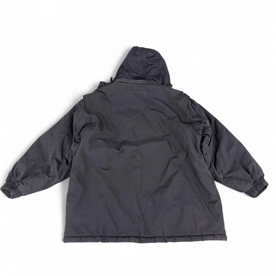 RED KAP Heavyweight Outdoor Winter Parka Hooded Jacket Men's Size XL Navy - Image 2 of 4