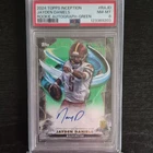 2024 Topps Inception Jayden Daniels #RA-JD Rookie Auto Green /150 PSA 8