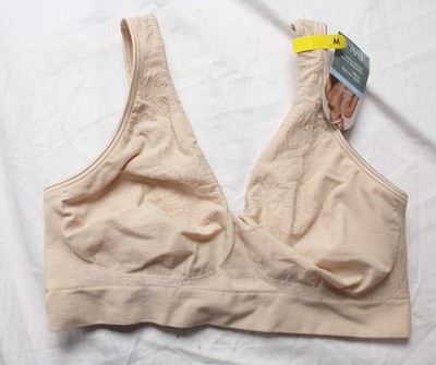 Bali Women's ComfortFlex Fit Seamless 2-Ply Wireless Bra AC2 Almond Aztec Medium