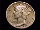 1927-S  Mercury Dime, Very Fine Grade