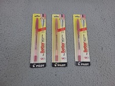 3x Vintage Pilot The Better Ball Point Pen Fine Point Red Ink USA