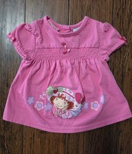 Vintage 2003 Y2K Strawberry  Shortcake  Smocked Top 18 Months