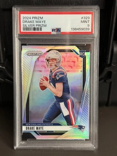 PSA 9 2024 Panini Prizm - Rookies Drake Maye #329 Silver Prizm (RC)