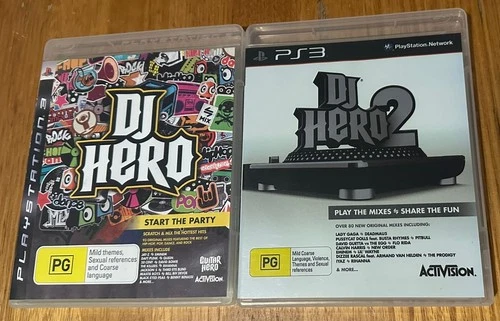 DJ Hero & DJ Hero 2, PS3 Game Bundle - (All Manuals Included)