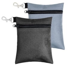 Golf Tee Bag Pouch 2 Pack, Clip-on Tee Bag for Golf Bags Accessories, 6.69 X