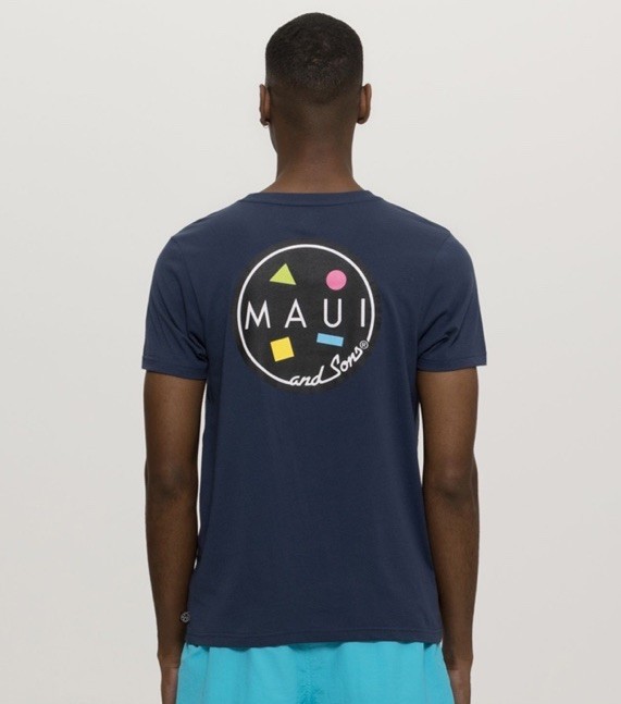 Nwt Mens Maui And Sons Navy Blue T-Shirt Size Medium