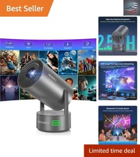 Full HD Projector with Portable Design and Auto Screen Alignment for Parties