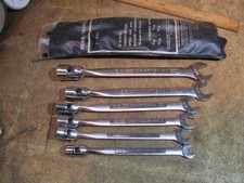 Craftsman -v- 9-4255 Sae Wrench Set Open End X Swivel Box Socket 38-34 6 Piece