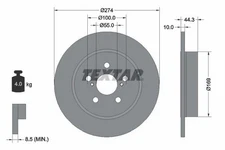 2x Textar Rear Solid Brake Discs Pair For Mazda Toyota 2 Yaris