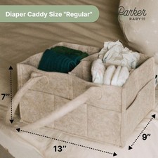 Parker Baby Diaper Caddy - Nursery Storage Bin and Car Organizer for Diapers ...