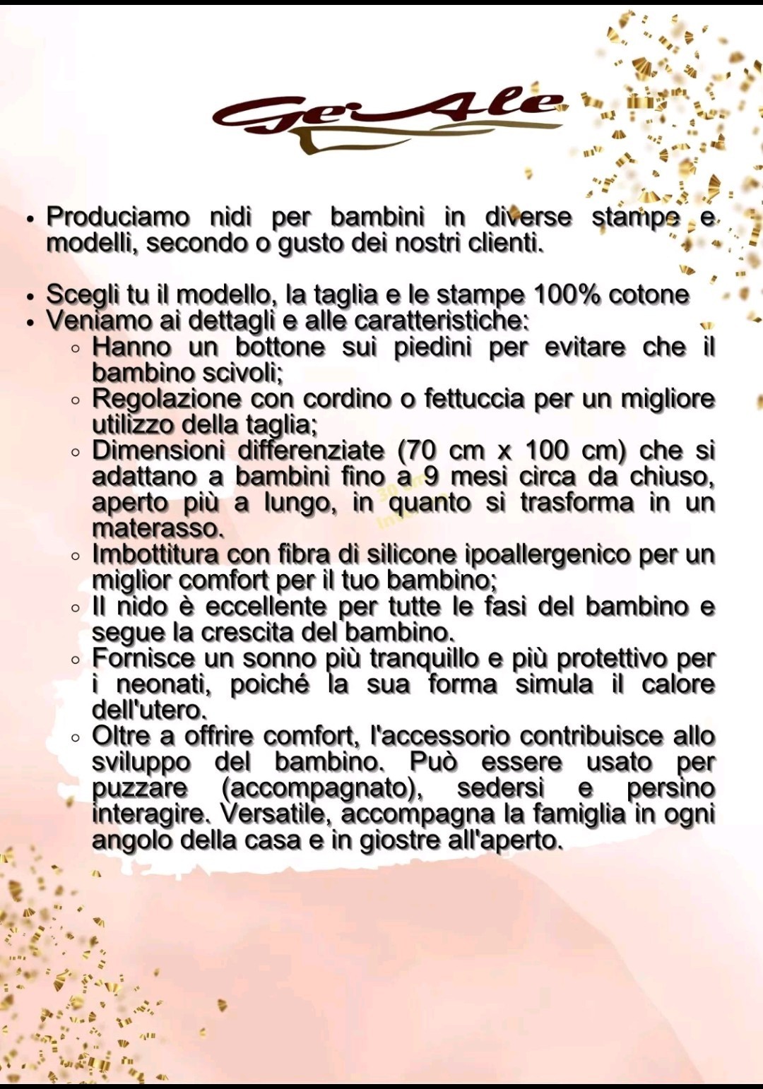 Nido riduttore lettino per neonato nuvola e luna rosa foto 3