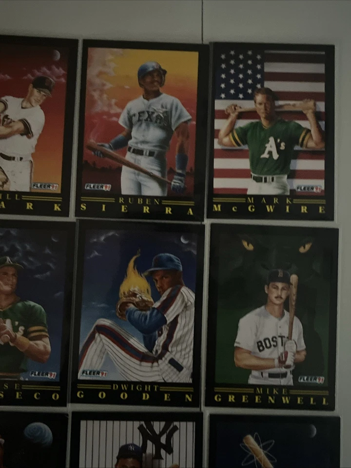 Juego completo de 12 cartas Fleer Pro Vision 1991 Bo Jackson McGuire Mattingly Foto 4 de 4