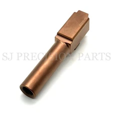 SJPRECISIONPARTS Barrel Glock 26 9mm Flush Cut Stainless Steel Copper 416R Steel