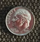 1995 P Roosevelt dime, very nice, actual coin in picture, free shipping.