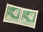 CHINA ROC 1949 Unissued Flying Geese No Value Pair MNH Reproduction Stamp sv