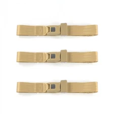 Ford 1949 - 1951 Standard 2pt Tan Lap Bench Seat Belt Kit - 3 Belts SafTboy v8 