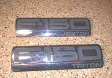 Set of 04-08 Ford F-150 Triton Fender Side Emblem OEM Badge