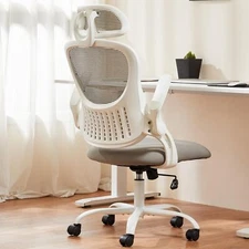 Ergonomic High-Back Mesh Office Chair. For Computer Desk. Rolling.