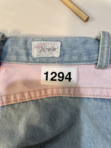 VTG 80s Denim Jeans SZ 5 Bearback Color Block Tapered Hip Hop Preppy Vally Girl - Picture 15 of 15