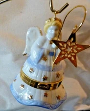 Lenox China Treasures Collection Holiday Angel Treasure Box Ornament 