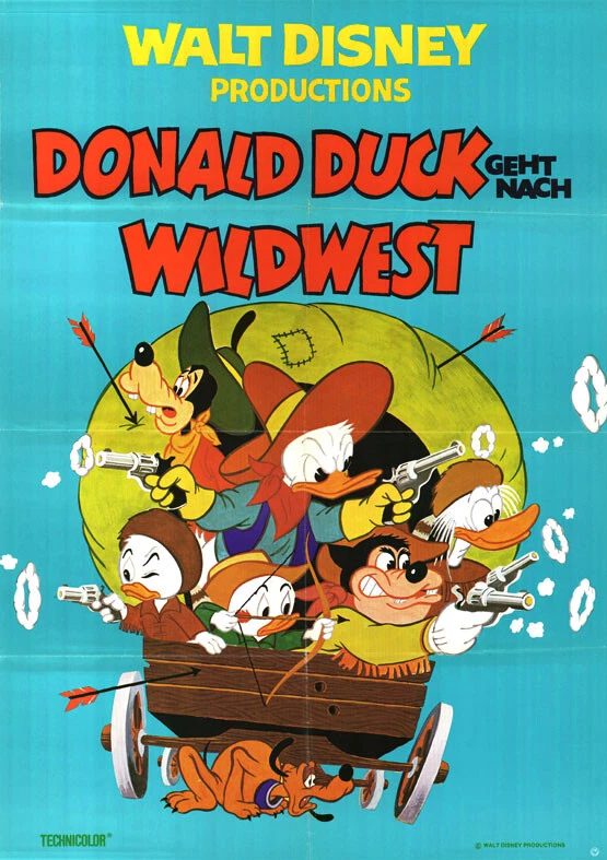 Donald Duck geht nach Wildwest ORIGINAL A1 Kinoplakat Walt Disney ZEICHENTRICK - Bild 1 von 1