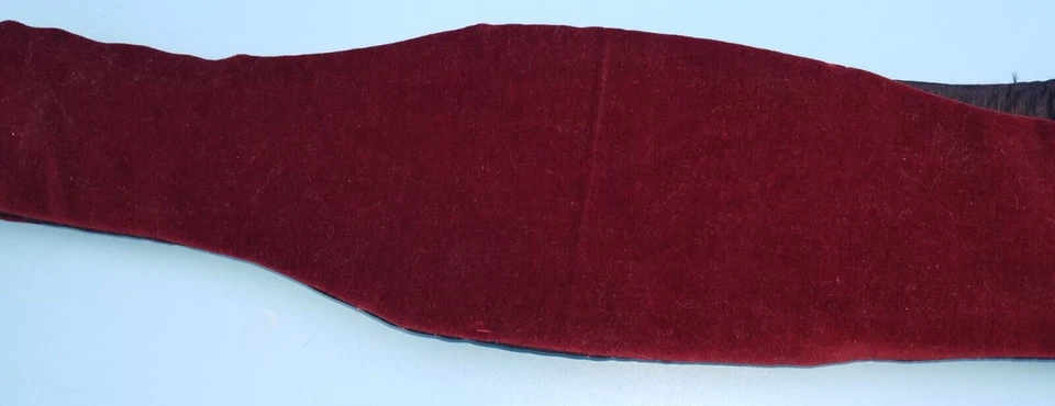 Cinturón Medici Rubí Pana Negro Moiré Forrado 38" Mujer Guerra Civil Reproducción Foto 2 de 4