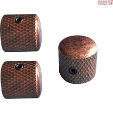 Guitar Knobs Bronze 6mm Dia. 3Pcs Volume Tone Control Potentiometer Replacement
