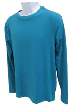 S All In Motion Mens Teal Long Sleeve Pullover Performance T Shirt Tee SMALL New