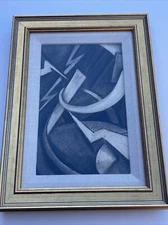 ANTIQUE Abstract Drawing Modernism Cubism Listed WALTER E COHEN JR 1930’s Deco