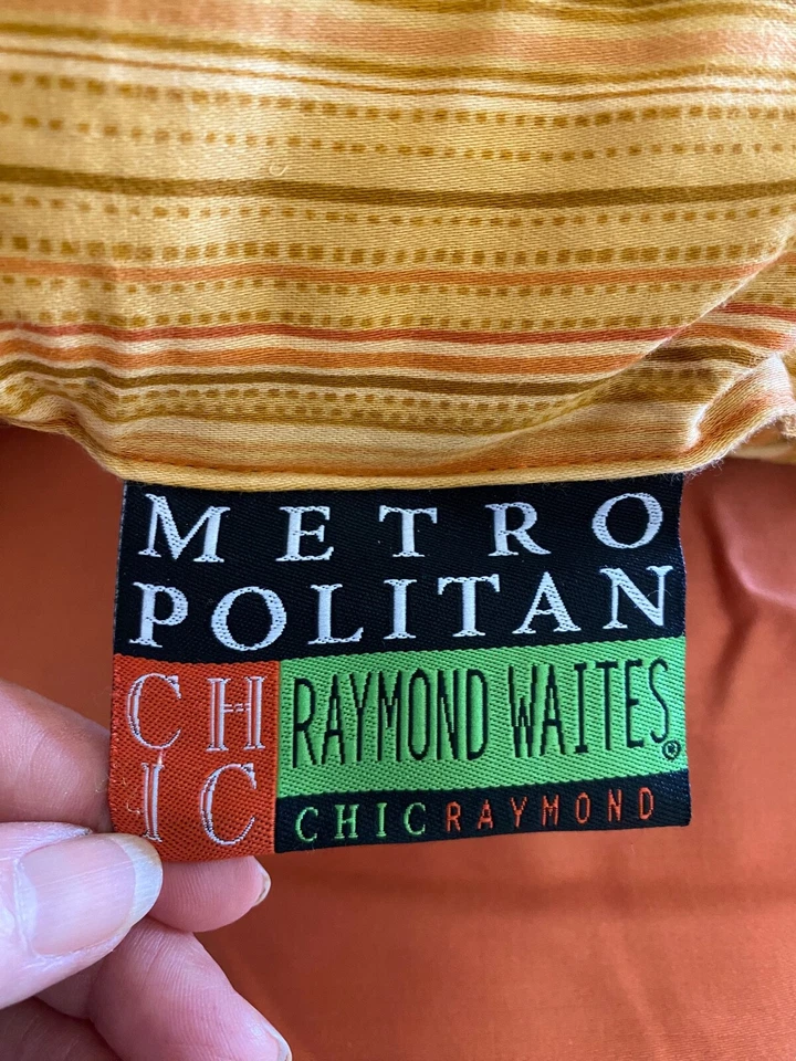 Raymond Waites King Comforter 6 pc Orange striped Southwest, sunset , bedspread - Image 4 of 4