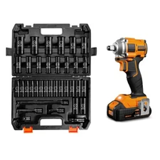 Boen Impact Wrench 1/2" Brushless Electric, With 35 Pcs Impact Socket Set,IW79
