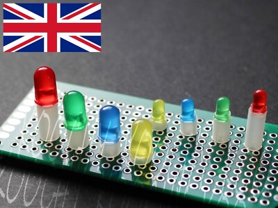 3 mm oder 5 mm LED PCB Platine Abstandhalter Unterstützung - 2/4/6/10 mm hoch Nylon Kunststoff 1-100 UK