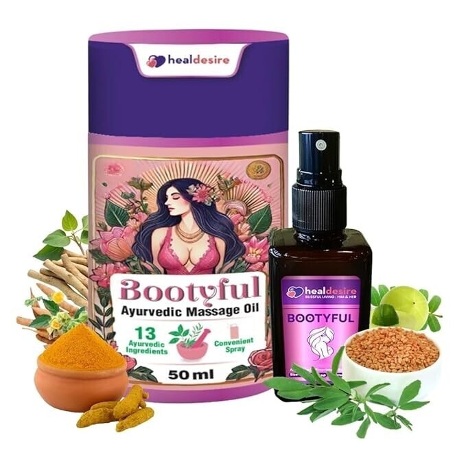 Bootyful Massage Oil Spray for Women Shape Up for Fuller, Firmer Body 50 ml