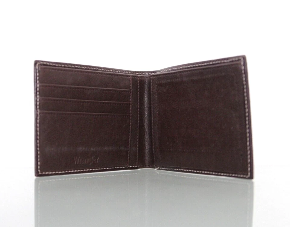 Portafoglio bifold orizzontale in pelle marrone Wrangler - Imagen 3 de 4