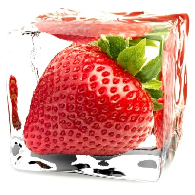 Eurographics DG-AU2129 Deco Glass 20x20, Iced Strawberry Erdbeere, NEU/OVP