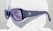 VERSACE Italy Mod 4041-B GB1/87 Y2K Black Medusa Rhinestone Eyeglasses Frames