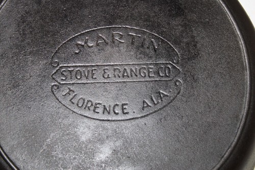 Martin Stove & Range #8 Cast Iron Skillet Hamburger Logo w/ Heat Ring - Picture 3 of 24